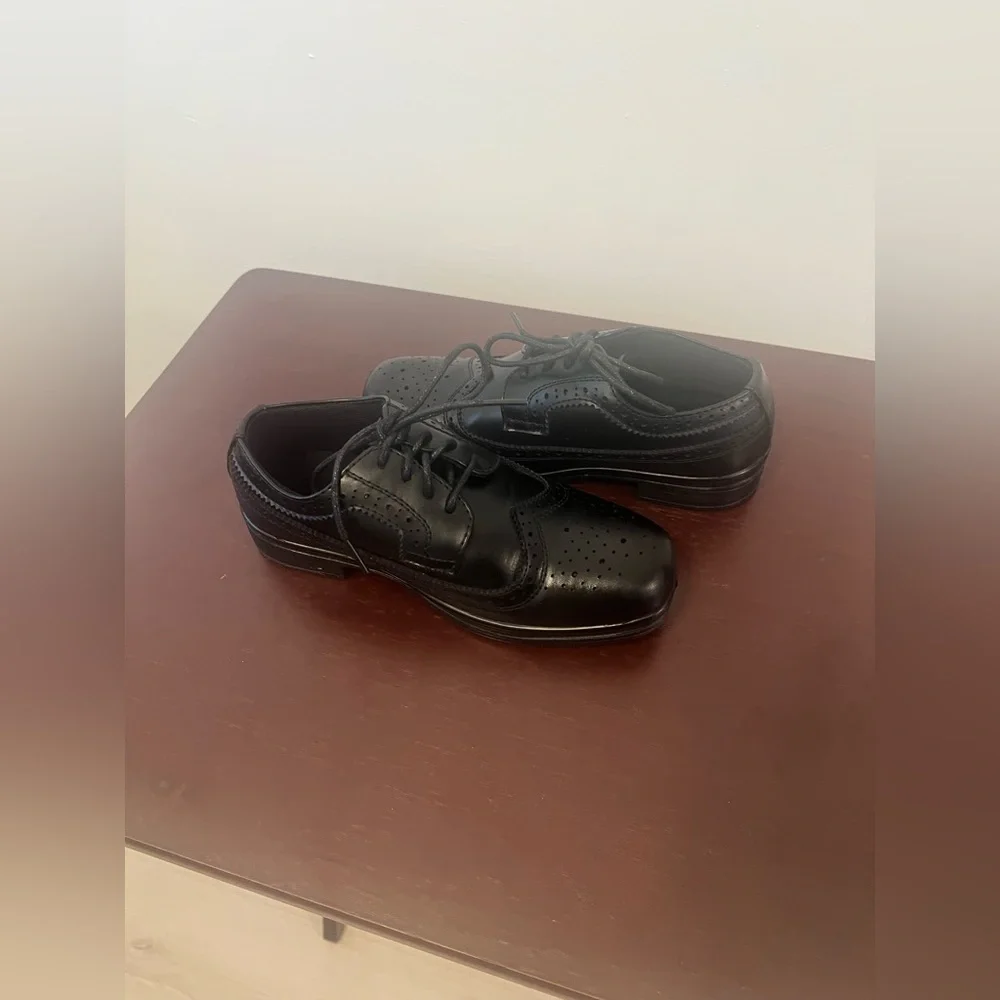 Deer Stags Ace Boys Black Dress Shoes Size 13